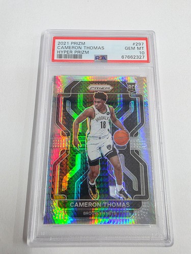 2021 Panini Prizm Cameron Thomas #297 Hyper Prizm RC PSA 10