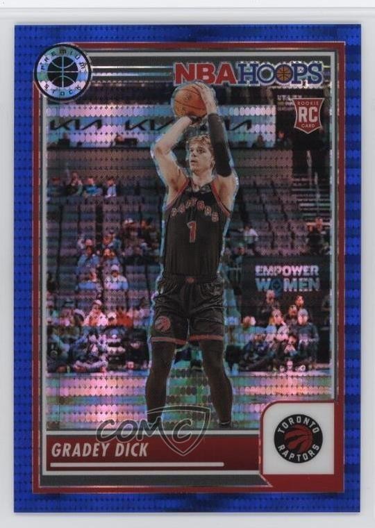 2023 Panini NBA Hoops Premium Stock Blue Pulsar Prizm /75 Gradey Dick #251 1t2r