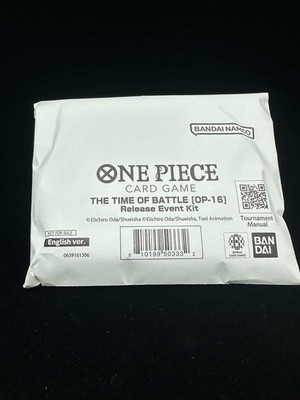 ONE PIECE THE TIME OF BATTLE OP 16 RELEASE EVENT KIT NEW AND SEALED