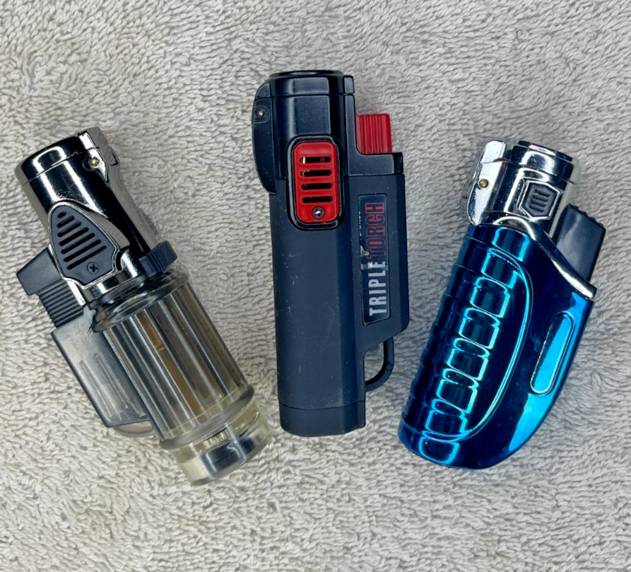 Lot Of 3 Refillable Butane