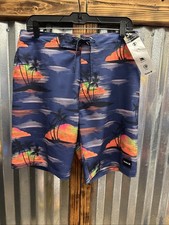 Hurley Phantom Swim Trunks 9" Blue Sunset Board Shorts Mens Size 30 New W/ Tags