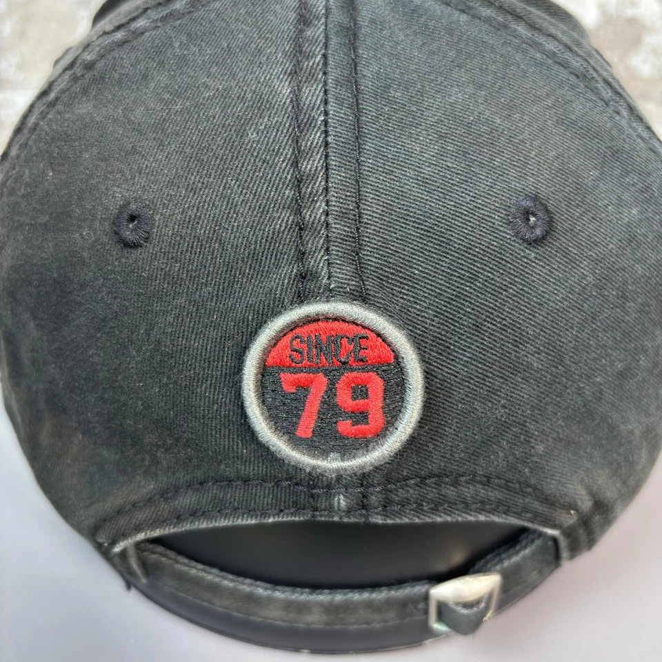 ESPN Hat Cap Strap Back Mens One Size Black Red Embroidered Dad Cap Baseball - Image 4 of 4