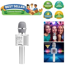 Wireless Bluetooth Karaoke Microphone,3-in-1 Portable Handheld Mic Speaker fo...