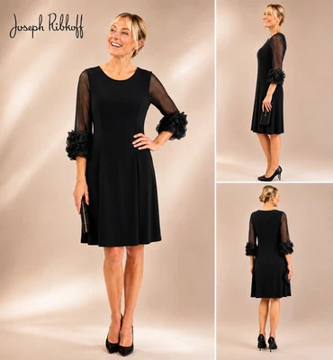LAGERVERKAUF Joseph Ribkoff Kleid mit Chiffon Ärmel 261212 Gr.40  UVP 329,95 - Bild 1 von 2