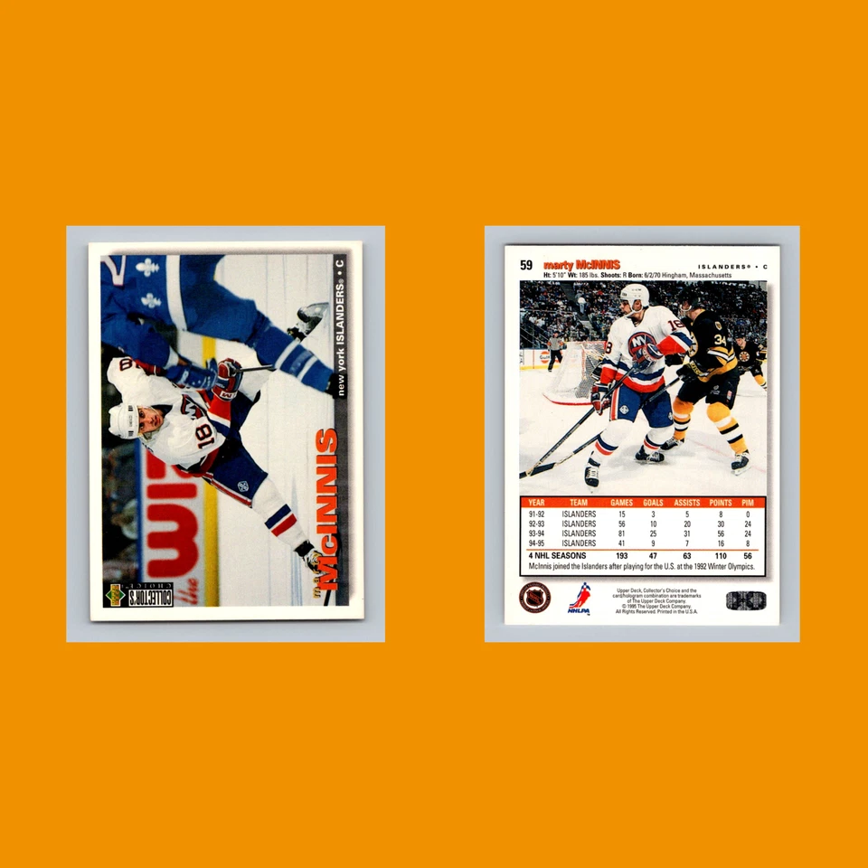 Marty McInnis #59 1995-96 Collectors Choice New York Islanders Hockey Card NHL - Image 3 of 3