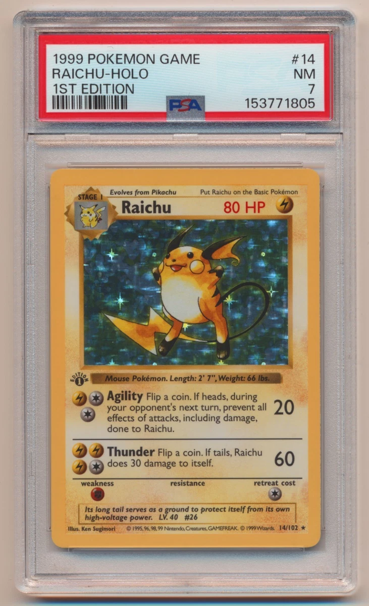 【PSA6】ライチュウ 英語版 初版 1st Edition Base Set Pokémon TCG Professional Sports Authenticator (PSA) Individual