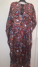 Goddess , Winlar long kaftan women satin dress one size Multi Colors