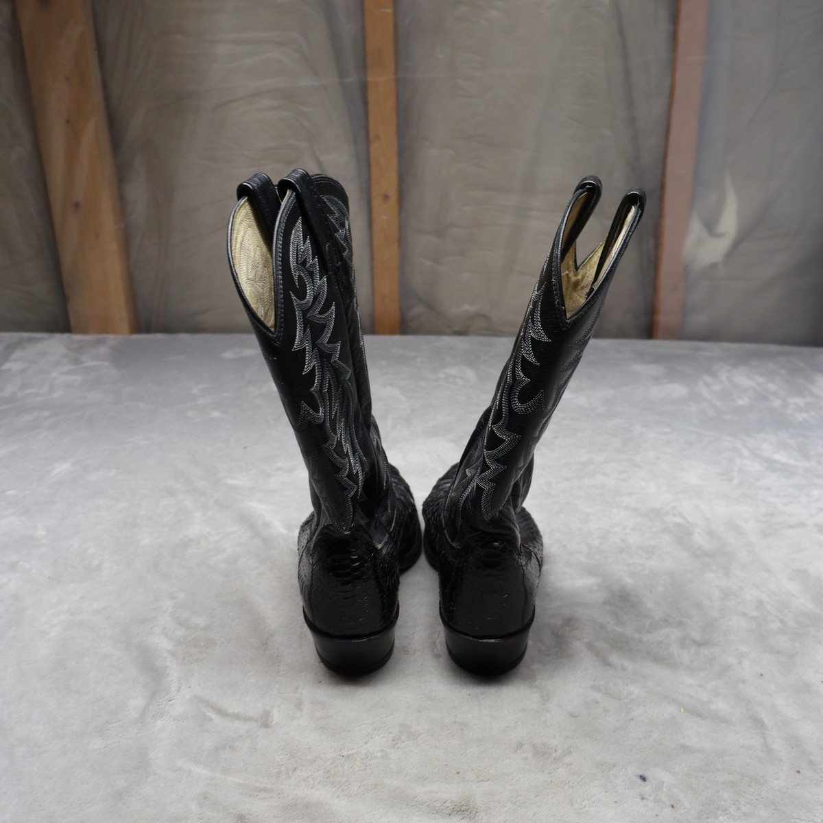 Dan Post Snake Skin Python Western Boots Cowboy Black Men’s Size 9.5 D Dan Post Men main image 4