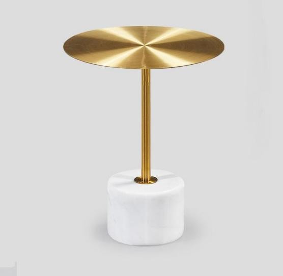 LuxuriöSe Couchtisch Tische Rund Modern Metall Gold Stilvolle Beistelltisch-image