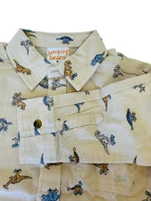 Jumping Beans Boy's Long Sleeve Button Up Shirt Boys Size 6 Dinosaurs NWT