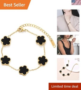 Authentic OSIRIDEH2 18K Gold Plated Clover Bracelets for Women, Four Leaf Clover Bracelet