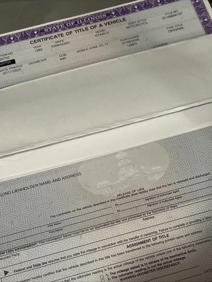 Kawasaki KZ440 LTD 1982 80-83 marco OEM solo con papeles Foto 4 de 4