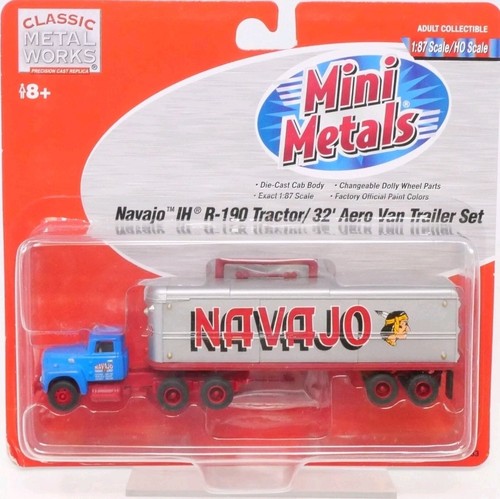 Mini-Metales Escala HO 31133, Tractor Navajo IH R-190 / Juego de Remolque Aero Van 32' | Zustand: New