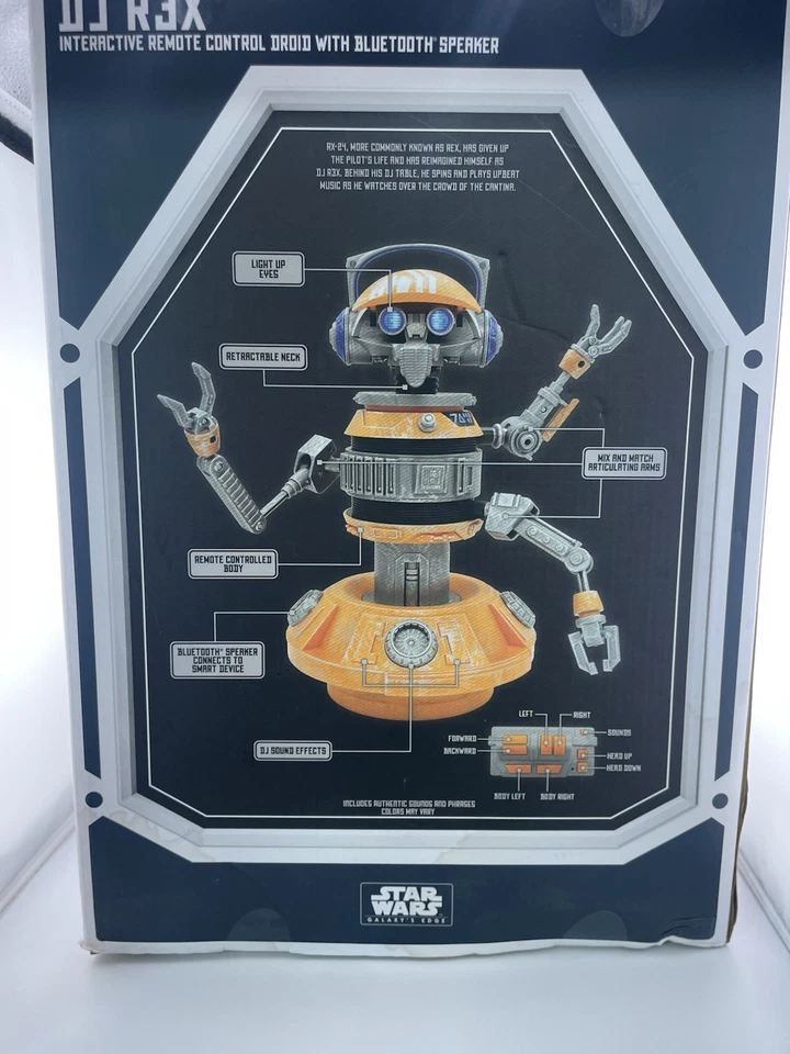 Disney Star Wars DJ R3X Remote Control Droid Bluetooth Speaker Rare TESTED - Image 2 of 4