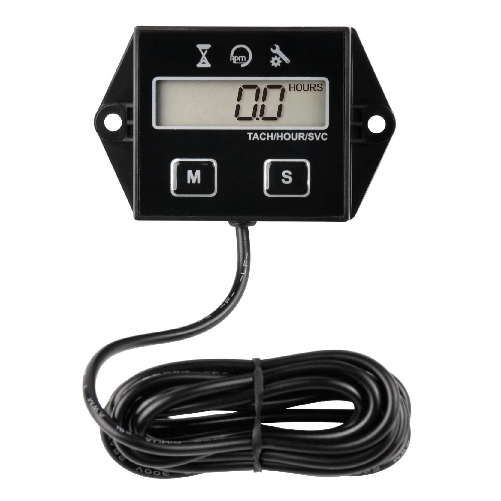 Digital Hour Meter Tachometer for Lawn Mower, Tractor, ATV, 
