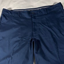 PGA Tour mens navy blue polyester flat front 9.5" inseam Golf shorts - size 40