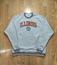 Vintage University Of Illinois Crewneck sweatshirt Champion Reverse Weave Large