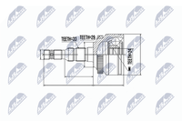 NTY Gelenksatz, Antriebswelle NPZ-PL-027 FüR Opel