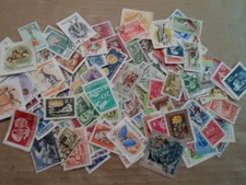 Collection lot 165+ different larger stamps of Hungary - all 1950s decade