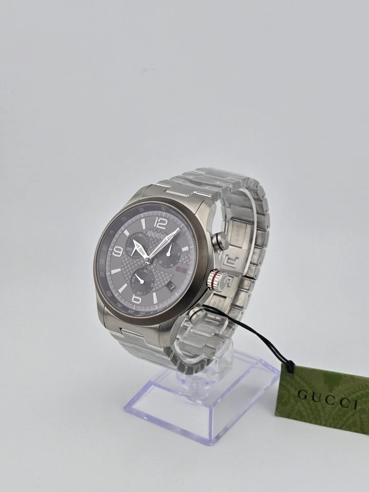 $1190 Рекомендуемая розничная цена производителя | Gucci G-Timeless мужской серый циферблат хронограф часы - YA126238 новый - Изображение 3 из 4