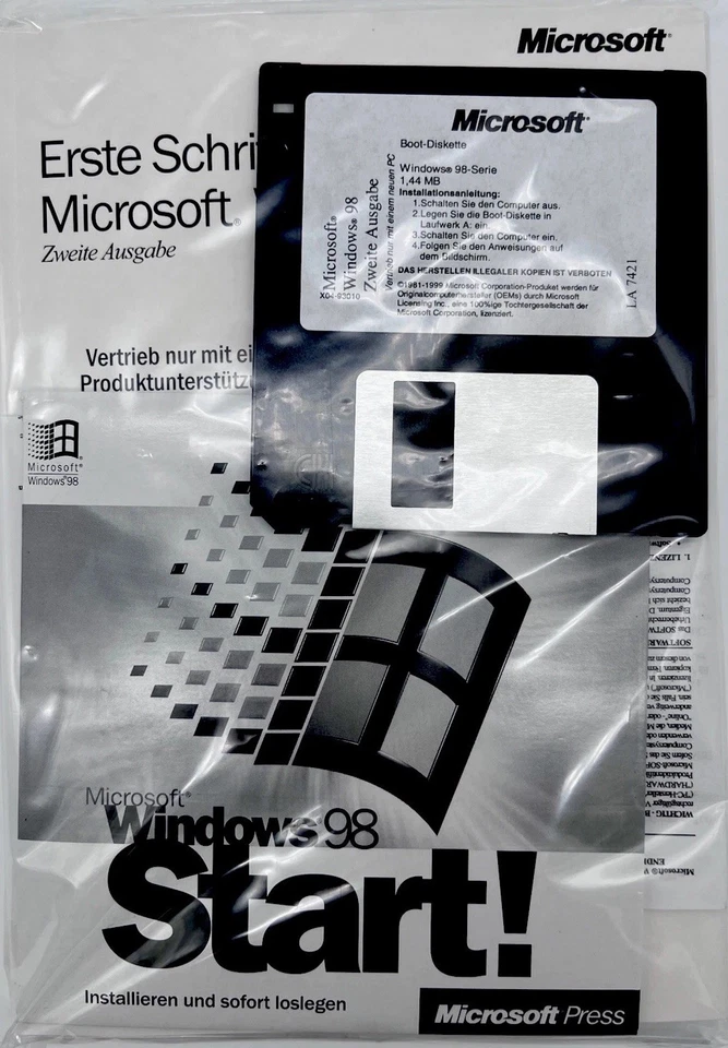 Microsoft Windows 98 SE (Second Edition) CD + KEY + HB + Startdiskette - Bild 3 von 3