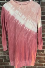 Old Navy Fleece Mini Sweatshirt Dress  Warm Tie Die Cozy comfort Casual Camping