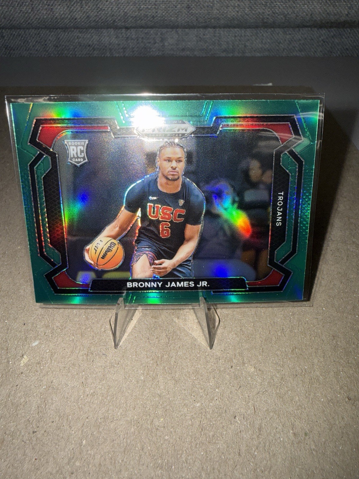 2024 Panini Prizm Draft Picks - Bronny James #86 Green Prizm Variations (RC)