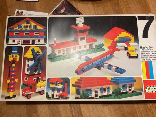 Lego Basic Set LEGO Basic: Very Rare Universal Building Set 7-3. Box inner trays, lid ...