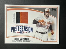 2015 Topps Postseason Performance Relics Nick Markakis #PPR-NM /100 Jersey Patch