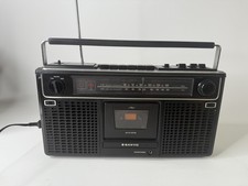 Vintage Sanyo M9902 -Black AM/FM Radio Cassette Player Tested Works w/ Cord