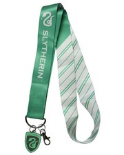 Harry Potter ID Lanyard With 2" Embossed Metal House Charm Pendant- Slytherin