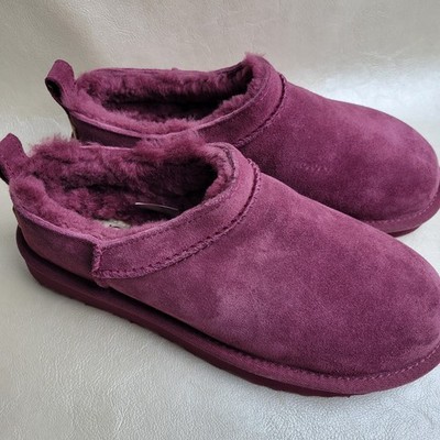 Ugg Suede Classic Micro Slippers Burgundy Color Women's Size 6