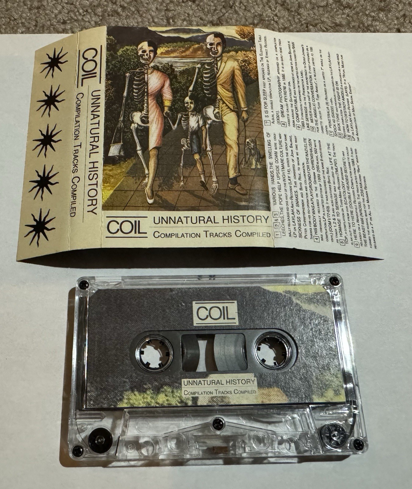 Coil - Unnatural History cassette Psychic TV Throbbing Gristle Current 93
