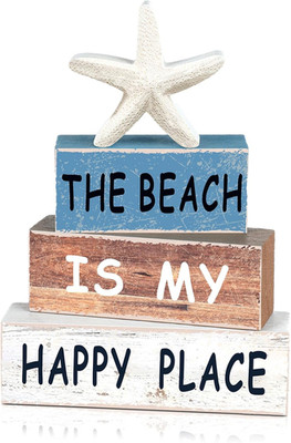 4 Pcs Summer Table Decoration Beach Tiered Tray Decor Starfish Coastal Rustic Wo