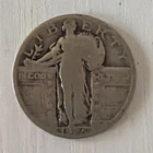 1925 Standing Liberty Quarter VG KM 143 US coin 25c blue mark on reverse