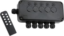 Knightsbridge OP665GBK Outdoor Remote Control IP66 Electrical Switch Box 5 Way