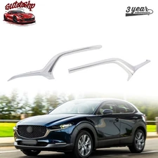 Left+Right New Front Bumper Molding Grille Trim Chrome For Mazda CX-30 2020-2023