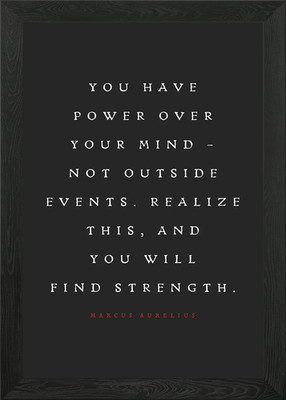 Marcus Aurelius Zitat gerahmtes Wandbild Poster Leinwanddruck Bild