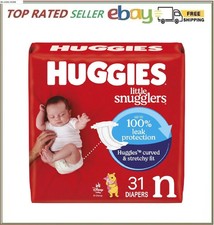 Huggies Little Snugglers Baby Diapers, Size Newborn up to 10 lbs , 31 Ct