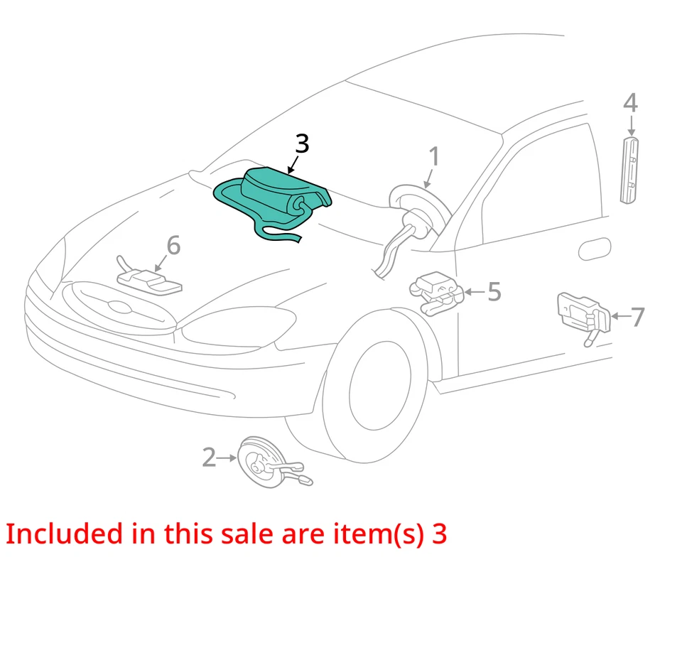Air Bag Front Passenger Dash Fits 04-07 TAURUS 2654311 Foto 3 de 4