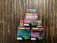 Nee Doh NICE CUBE 2.25" Pink/Blue/Purple COMPLETE SET OF 3 Squishy Sensory Toy