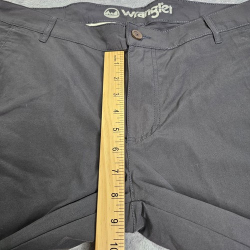 Wrangler Shorts Men's Gray Waist 36 Performance Flat Front Polyester - Picture 15 of 16