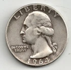 1964 Washington Silver Quarter