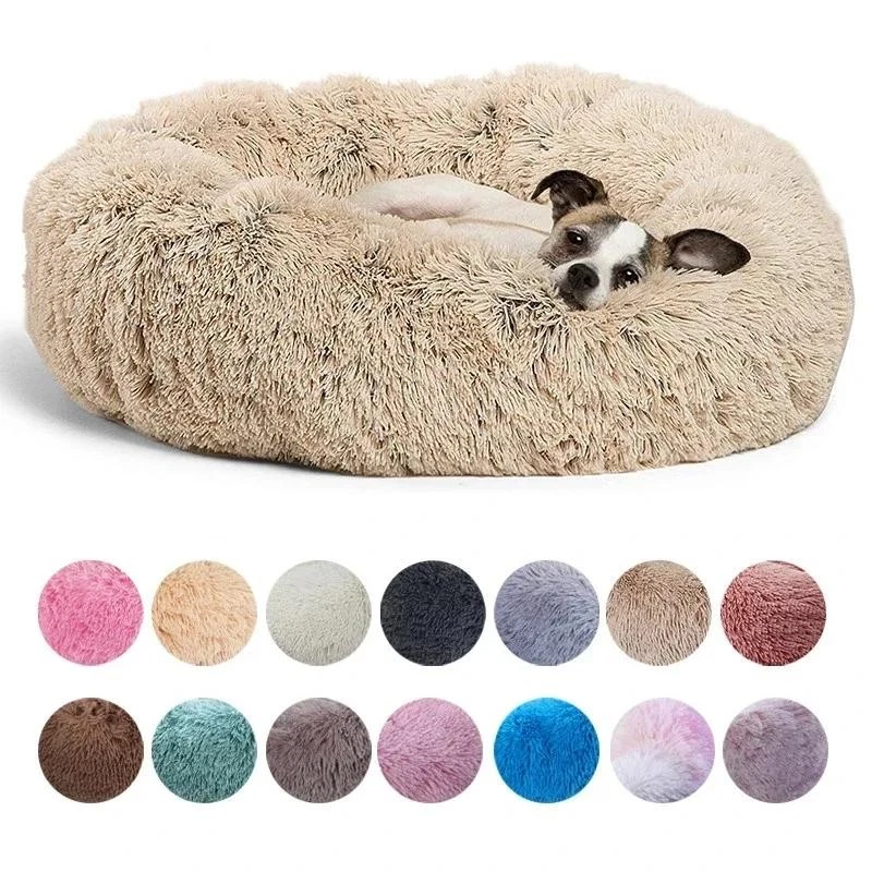 Round Pet Bed for Large Dog Bed Super Soft Cat Bed Plush Dog