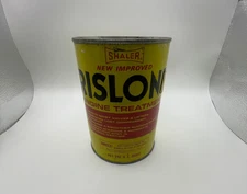 VTG Shaler Rislone Engine Treatment Empty 1 Quart Metal Cardboard Oil Can Gas