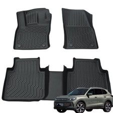 Floor Mats Compatible with 2018-2023 Volkswagen Tiguan TPE Rubber All Weather