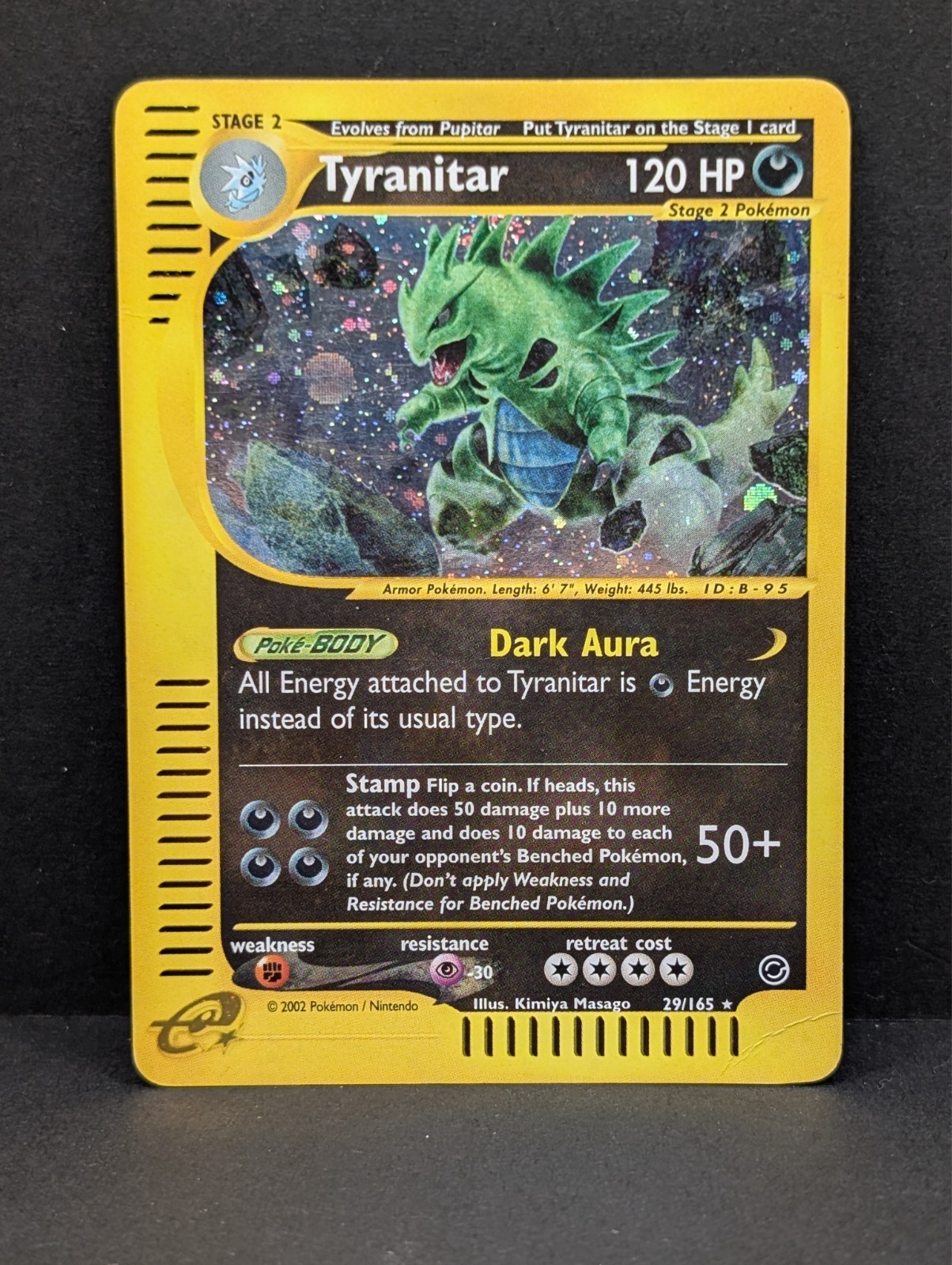 Tyranitar 029/165 Expedition Base Set Holo Ultra Rare Pokemon TCG Nintendo MP
