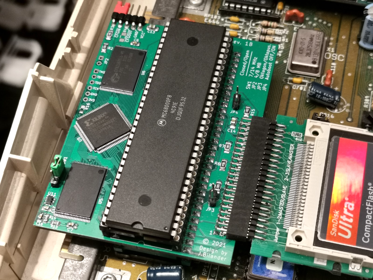 SPITFIRE SF500 7/14Mhz 8MB RAM IDE TURBO BOARD FOR AMIGA 500