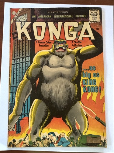 KONGA First Edition 1960 STEVE DITKO ART-SILVERAGE MOVIE ADAPTATION Comic Book