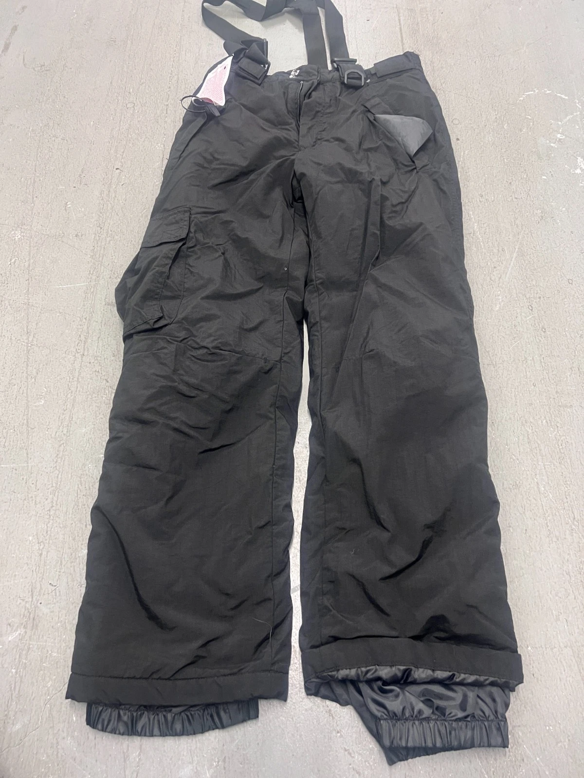 Sport Essentials Snow Bib Mens Small Black Insulated Ski Adjustable Suspenders